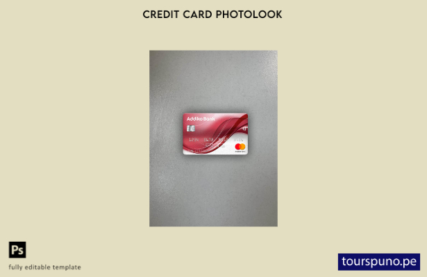 listo para imprimir plantilla frontal de Montenegro Addiko Bank mastercard photo